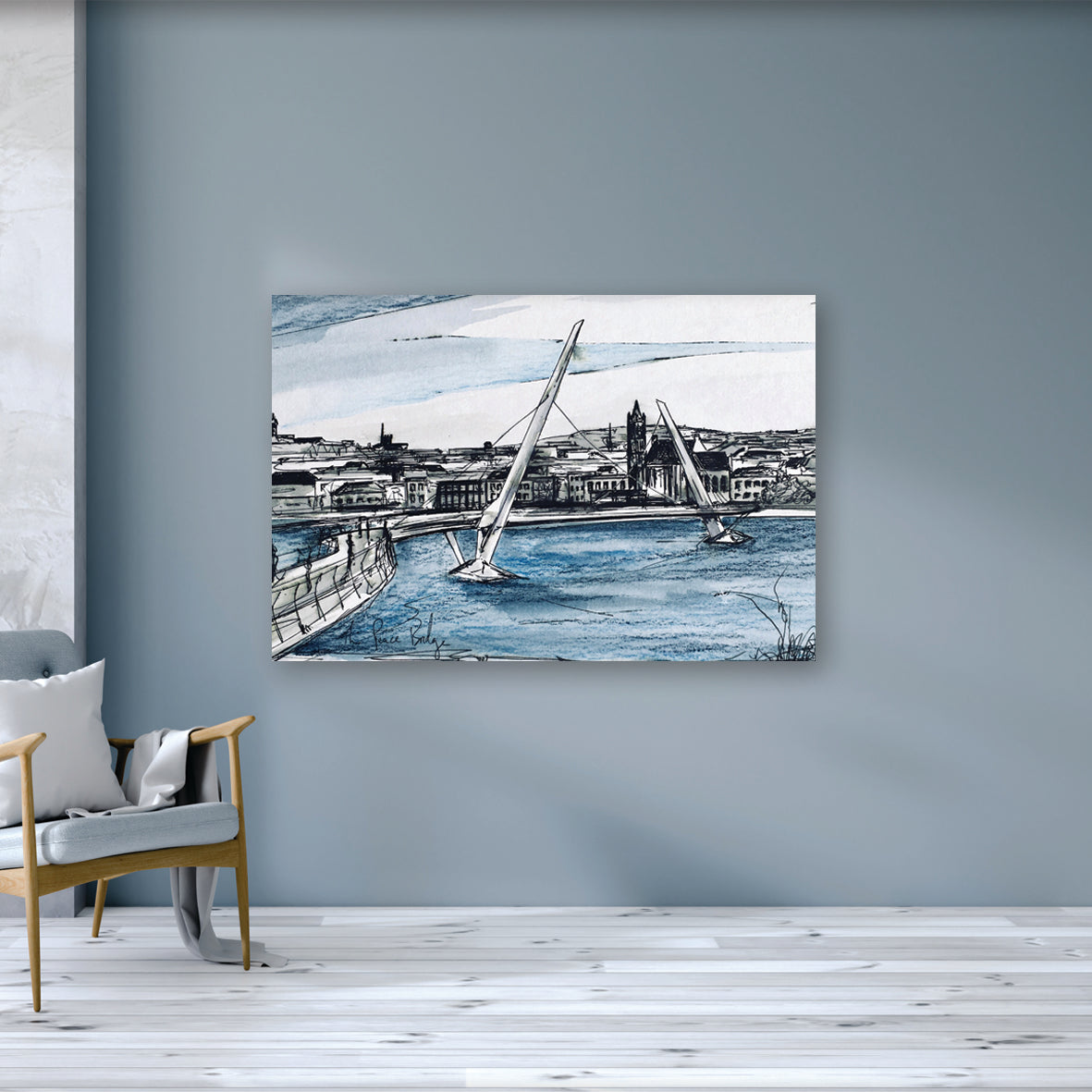 THE PEACE BRIDGE, DERRY - River Foyle Walled City County Derry by Stephen Farnan