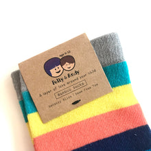 Load image into Gallery viewer, MULTICOLOURED STRIPED SOCKS - Bamboo Socks Made in Ireland

