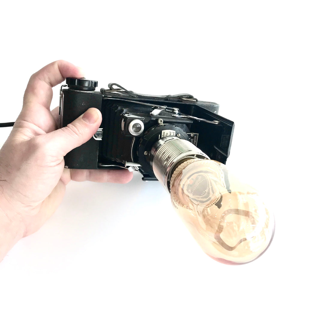 VINTAGE BELLOWS CAMERA RETRO TABLE LAMP - Re-imagined Vintage Objects by RETRO Lighting