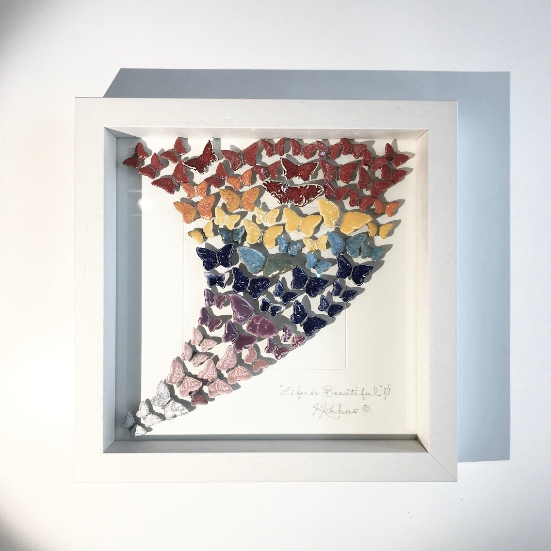 BUTTERFLY BUTTERFLIES - Raku Ceramic Art by Rebeka Kahn