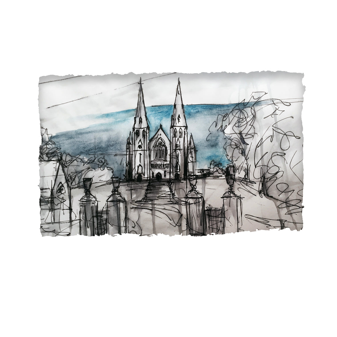 SAINT PATRICK’S CATHEDRAL - Twin Spires Roman Catholic County Armagh by Stephen Farnan
