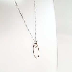 Geometric Silver + Brass Necklace - Made in Belfast