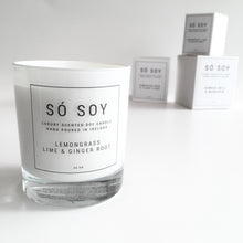 Load image into Gallery viewer, LEMONGRASS LIME AND GINGER ROOT Candle - SÓ SOY - Made in Ireland
