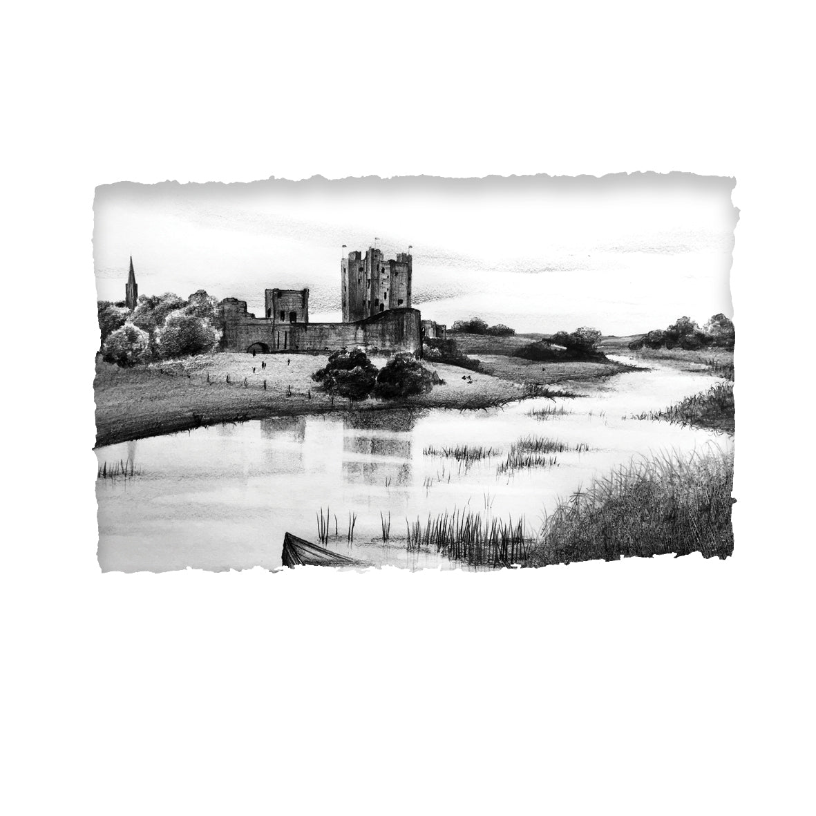 TRIM CASTLE - Norman Castle River Boyne County Meath by Stephen Farnan
