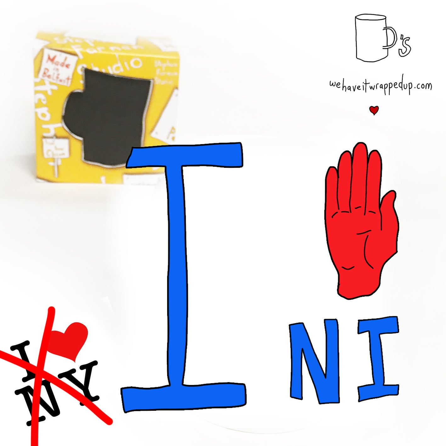 I Hand ❤️ NI Mug - perfect Christmas gift for Northern Ireland lovers!