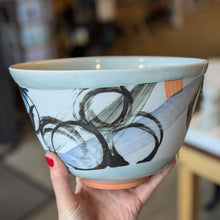 Load image into Gallery viewer, Medium Bowl (Black, Navy &amp; Peach) - Adam Frew Ceramics
