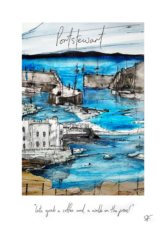 PORTSTEWART - Contemporary Travel Poster