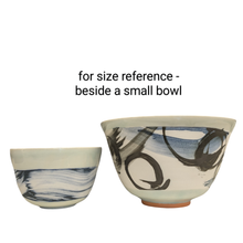 Load image into Gallery viewer, Medium Bowl (Black, Navy &amp; Peach) - Adam Frew Ceramics
