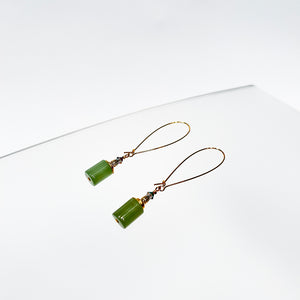 Wilde Emeralde Column Earrings - Aventurine