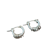 Load image into Gallery viewer, Silver Infinity Huggie Hoops
