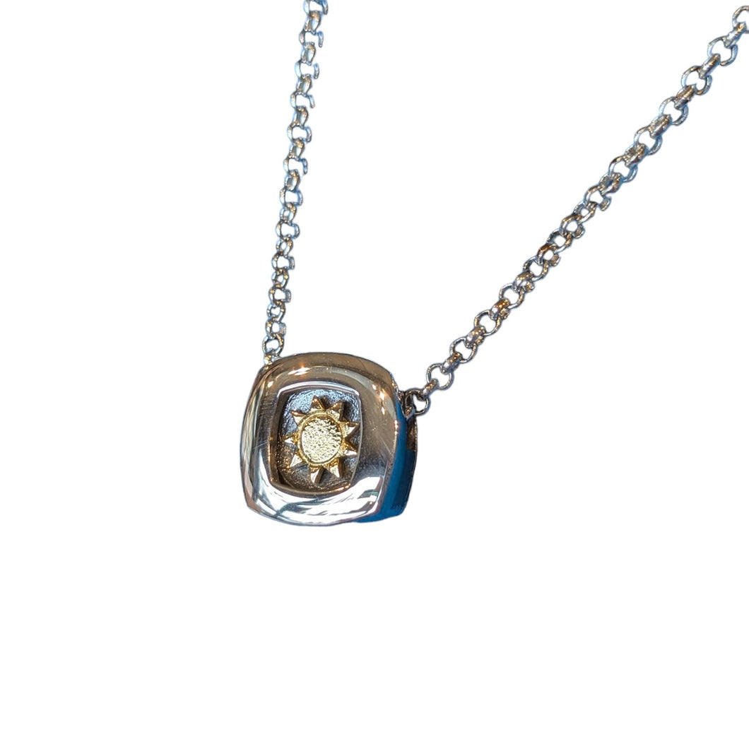 TIME TO SHINE PENDANT - Kinetic Necklace (Silver & Gold)