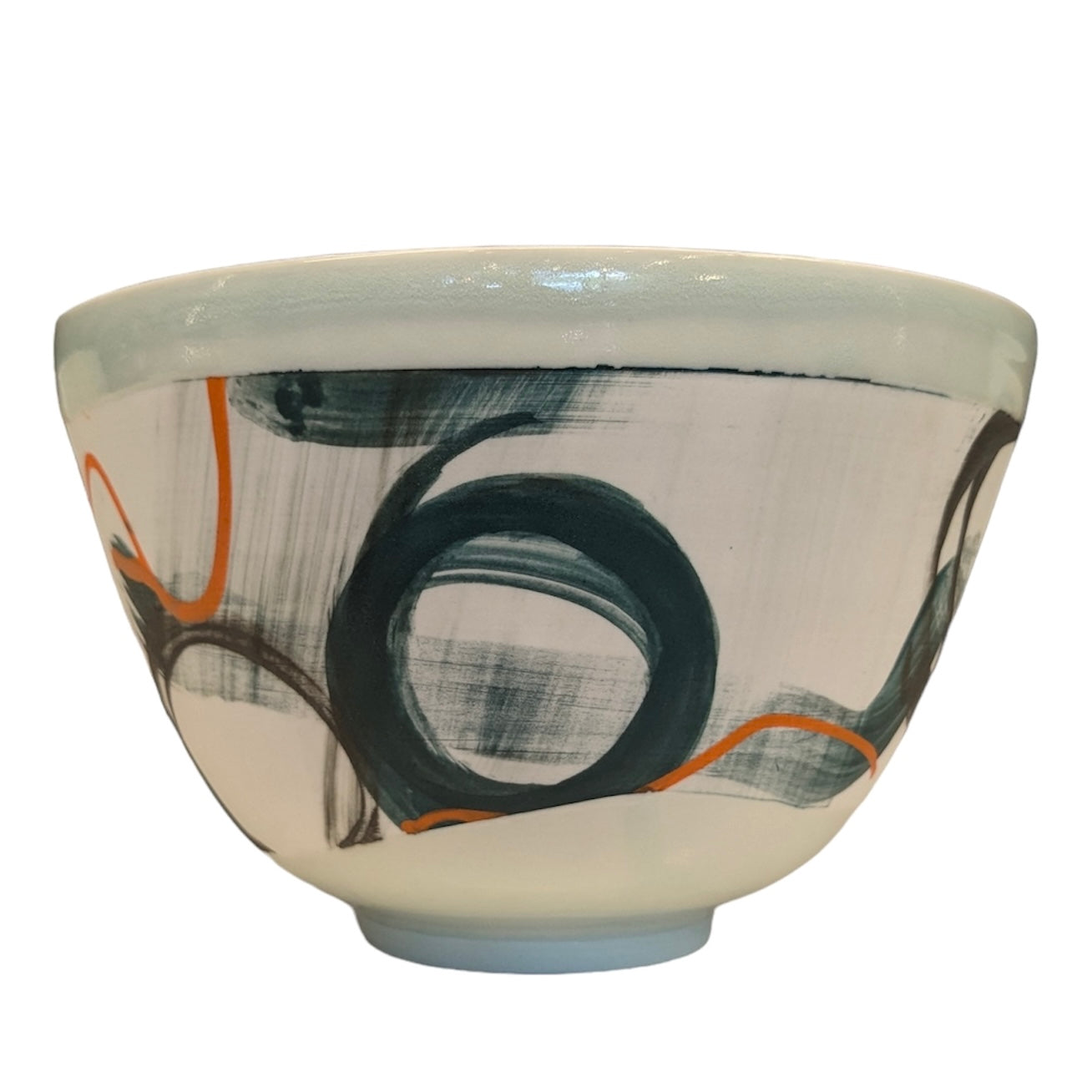 Medium Bowl (Turquoise & Orange) - Adam Frew Ceramics