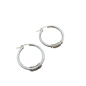 Silver Infinity Statement Hoops