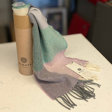 Load image into Gallery viewer, Spearmint Smoke Lambswool Scarf - Made in Donegal Ireland
