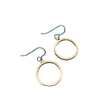 Load image into Gallery viewer, ANCAIRE - Silver &amp; Gold Plate Circle Drop Earrings - Made in Ireland
