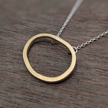 Load image into Gallery viewer, DRIFT - Gold Plated Textured Organic Pendant Necklace - Made in Ireland
