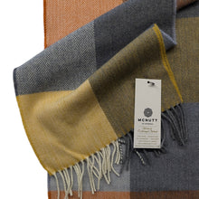 Load image into Gallery viewer, Grey Citrus Stripe Lambswool Scarf - Made in Donegal Ireland
