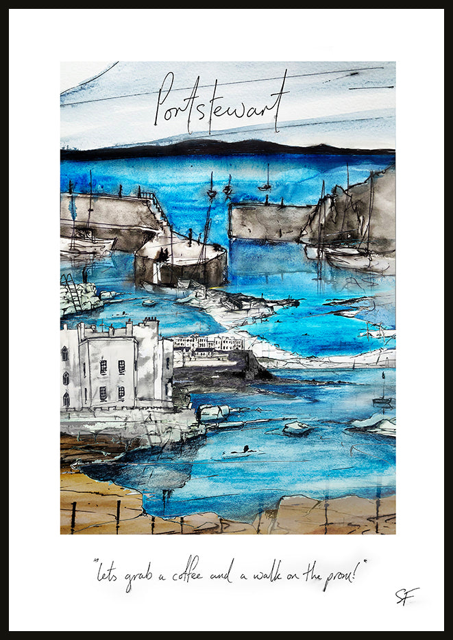 PORTSTEWART - Contemporary Travel Poster
