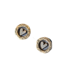 FROM THE HEART Stud Earrings (Silver & Gold)