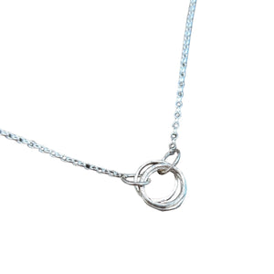 DOORUS Mini - Silver Hammered Ring Necklace - Made in Ireland