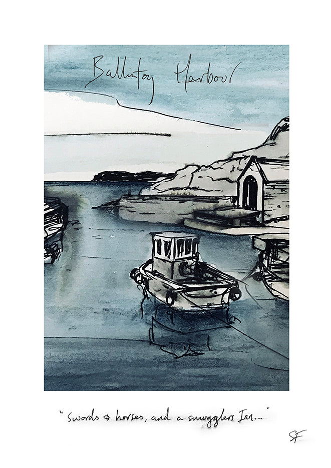 BALLINTOY HARBOUR - Contemporary Travel Poster