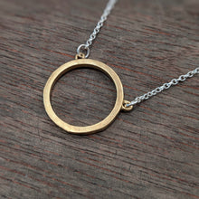 Load image into Gallery viewer, ANCAIRE - Gold Plated Silver Circle Pendant Necklace - Made in Ireland
