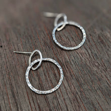 Load image into Gallery viewer, CARRAN - Hammered Silver Drop Earrings - Made in Ireland
