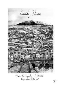 COUNTY DOWN - Contemporary Travel Poster