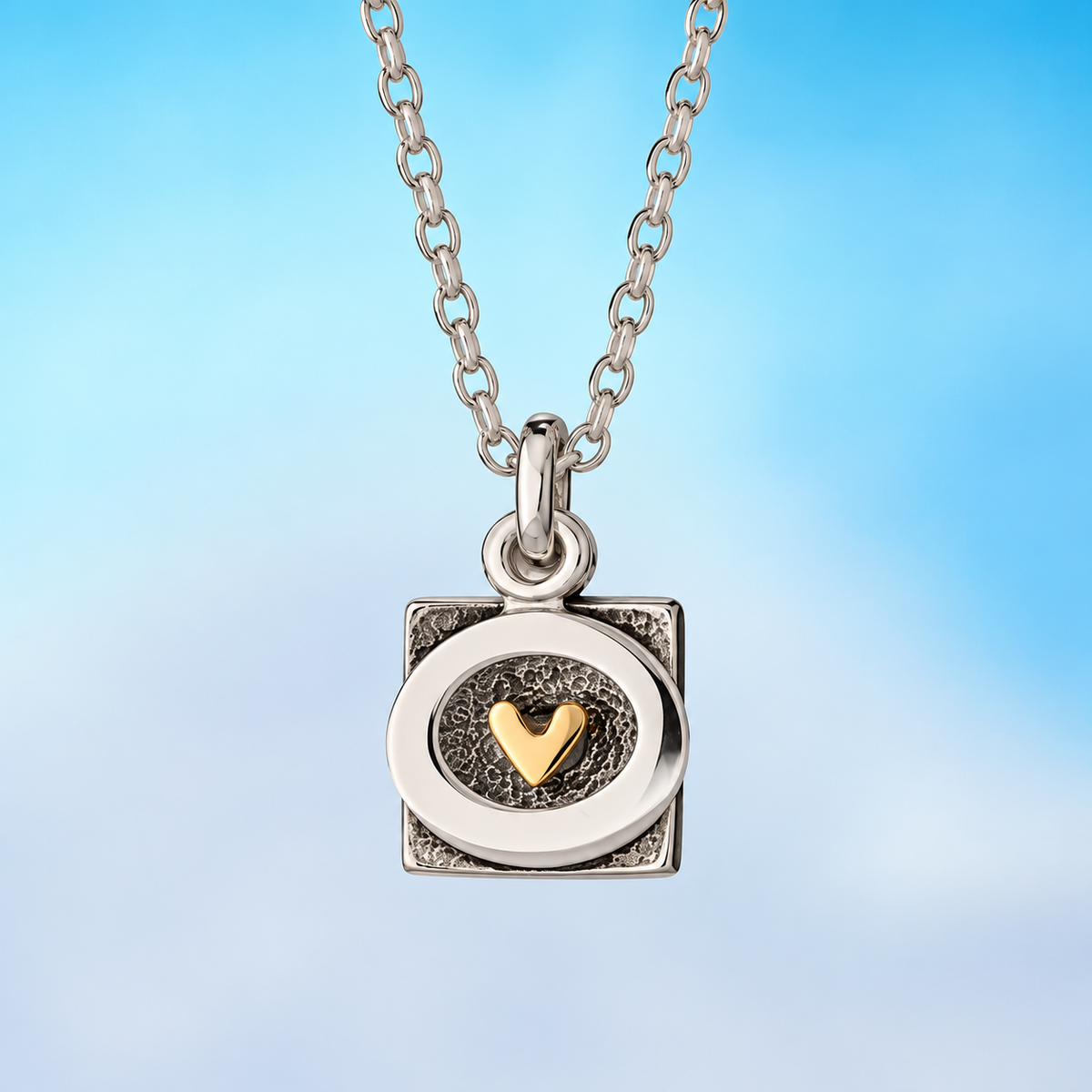 A BIG HUG PENDANT (Silver & Gold)