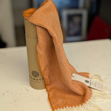 Load image into Gallery viewer, Orange Lambswool Scarf - Made in Donegal Ireland
