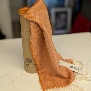 Orange Lambswool Scarf - Made in Donegal Ireland