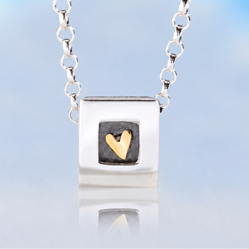 HEAD OVER HEELS PENDANT - Kinetic Necklace (Silver & Gold)