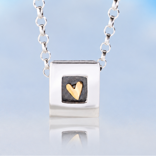 HEAD OVER HEELS PENDANT - Kinetic Necklace (Silver & Gold)