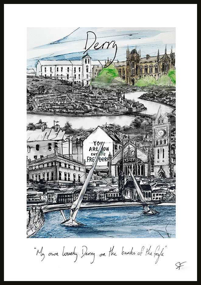 DERRY - Contemporary Travel Poster