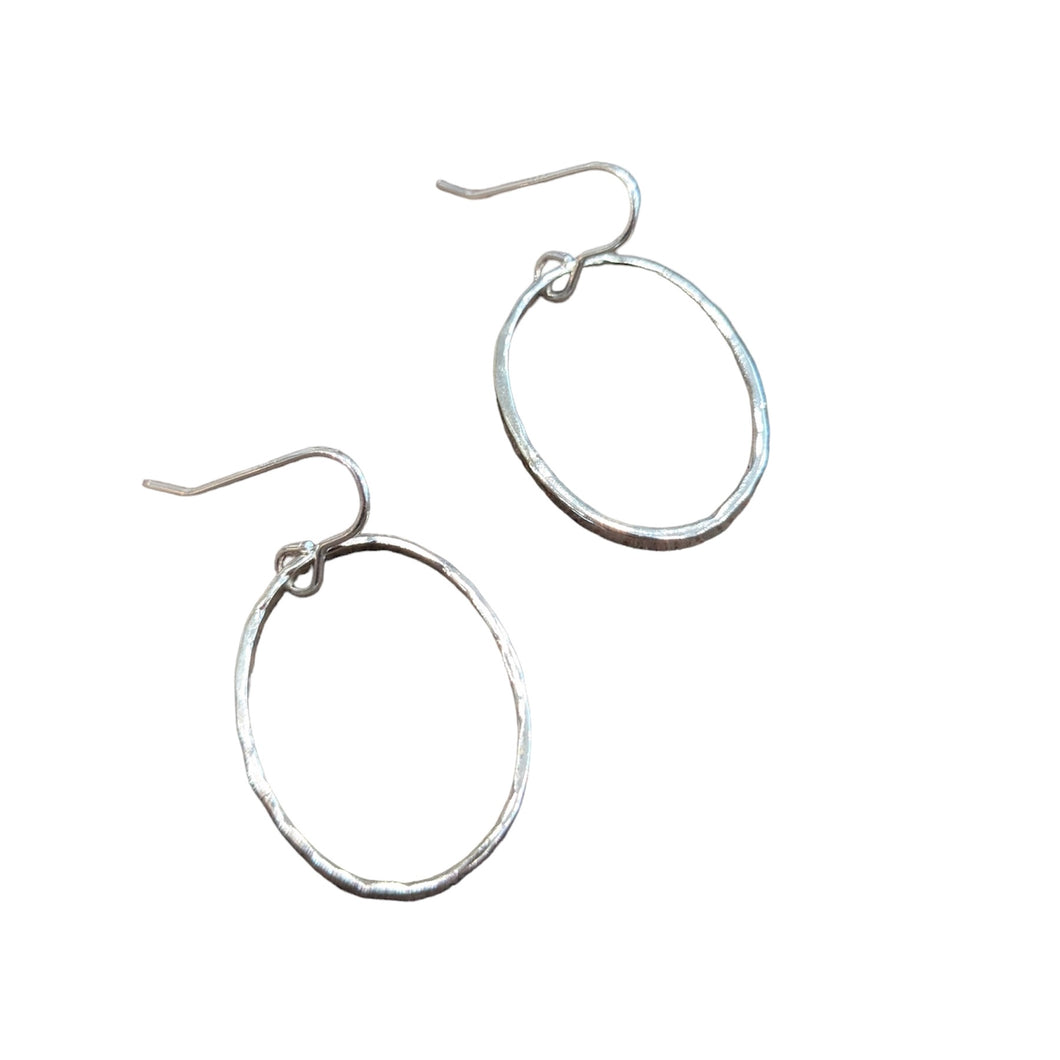 FADA - Beaten Oval Rings Earrings - Made in Ireland