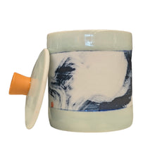 Load image into Gallery viewer, Small Lidded Jar (Peach Orange Lid) - Adam Frew Ceramics
