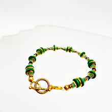 Load image into Gallery viewer, Solais Evening Bracelet - Aventurine &amp; Hematite
