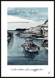 BALLINTOY HARBOUR - Contemporary Travel Poster