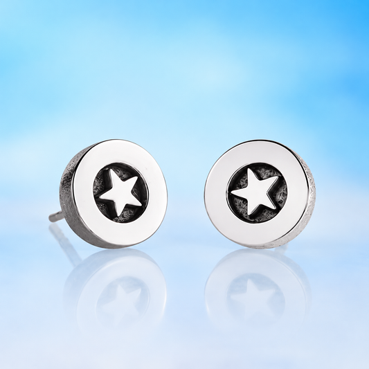 STAR Stud Earrings (Silver)