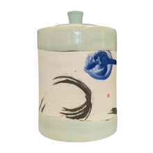 Load image into Gallery viewer, Medium Lidded Jar (Duck Egg Lid #2) - Adam Frew Ceramics
