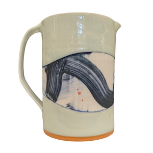 Medium Jug with Handle (Orange Base) - Adam Frew Ceramics