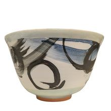 Load image into Gallery viewer, Medium Bowl (Black, Navy &amp; Peach) - Adam Frew Ceramics
