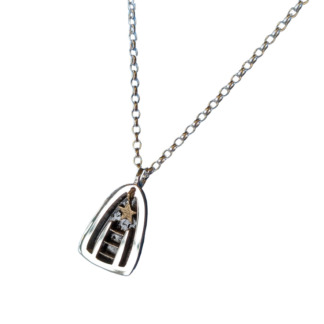 REACH FOR THE STARS PENDANT - Kinetic Necklace (Silver & Gold)