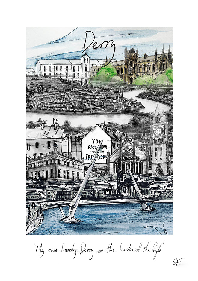 DERRY - Contemporary Travel Poster
