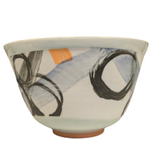 Load image into Gallery viewer, Medium Bowl (Black, Navy &amp; Peach) - Adam Frew Ceramics
