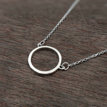 Load image into Gallery viewer, ANCAIRE - Silver Circle Pendant Necklace - Made in Ireland
