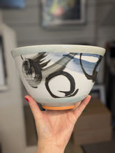 Load image into Gallery viewer, Medium Bowl (Black, Navy &amp; Peach) - Adam Frew Ceramics
