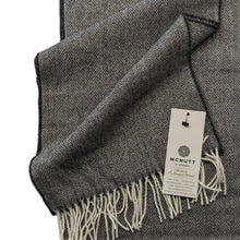 Load image into Gallery viewer, Charcoal Lambswool Scarf - Made in Donegal Ireland
