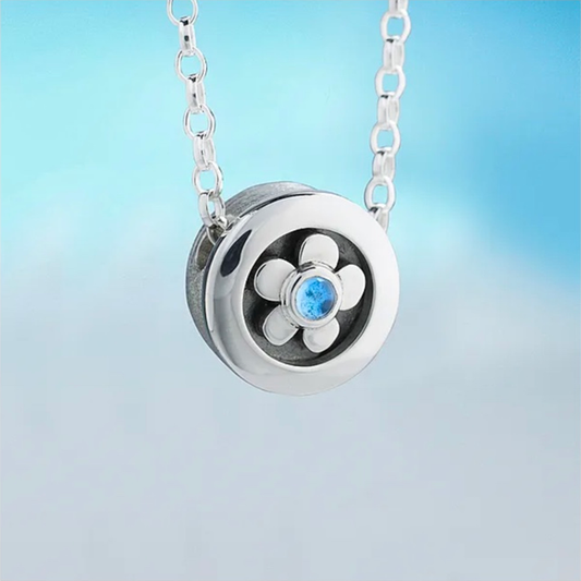 FORGET ME NOT PENDANT - Kinetic Necklace (Silver & Gold)