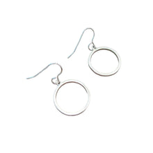 Load image into Gallery viewer, ANCAIRE - Silver Circle Drop Earrings - Made in Ireland
